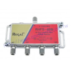 RHFS-4PB Regal RHFS衛星四分配 Regal RHFS-4PB衛星四分配器 5 ~ 2300mhz 衛星4分配 全通道供電四路分配器Power Divider 